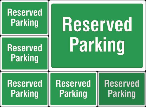 Green Reserved Parking Sign 6 Pack Quality Wall Signs Private Business Signs 165