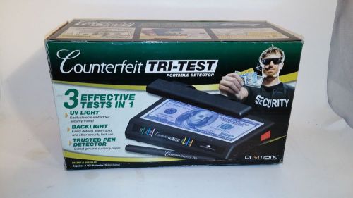 DriMark Products Tri-Test Ultraviolet Counterfeit Detection System, Black NEW
