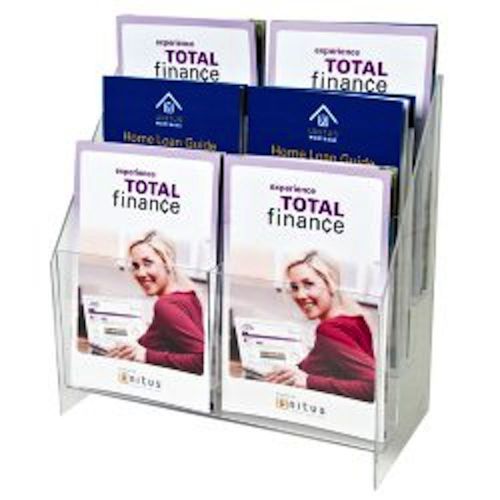 5.5 Wide Half Page Brochure Holder 6 Pockets  Lot of 6   DS-MPF-5585-6-6