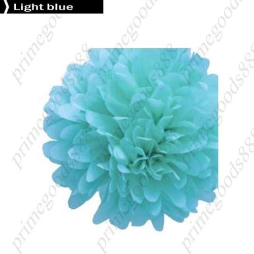 13 cm DIY Colored Paper Ball flower Wedding Bouquet New Home Holiday Light Blue