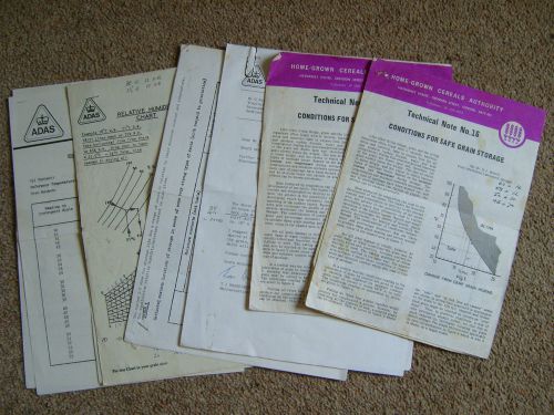 Maff Grain Drying / Storage Leaflets 1970&#039;s/80&#039;s  6703E