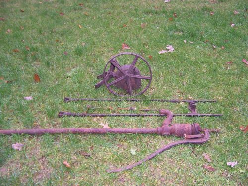 Antique Hit Miss Heller Pump Jack ,with Pitman Arm and Deming Pump