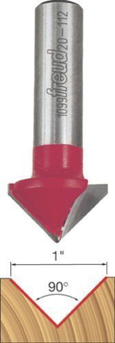 Freud 20-112 1-Inch Diameter 90-Degree V-Grooving Router Bit with 1/2-Inch Shan
