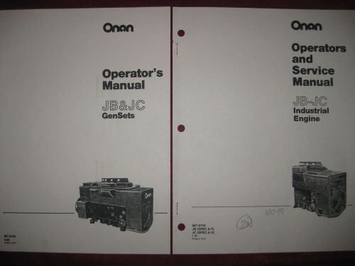 Onan JB-JC Generator Operators and Service Manuals
