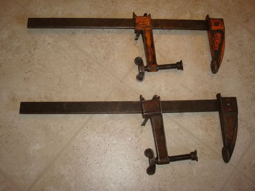 Pair of Jorgensen 45 Series 24&#034; Steel Bar Clamps. Free shipping!