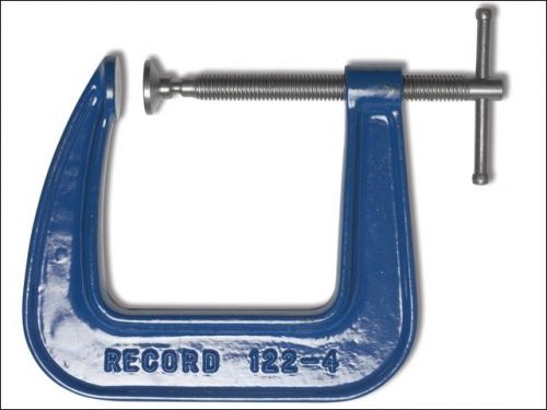 Irwin record 122 deep throat g clamp 100mm 4&#034; metal working t122/4 for sale
