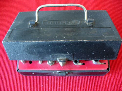 ~Vintage~ Metal Craftsman Drill Router Bit Kit Tool Box w/Router Bits 1/4&#034; shaft