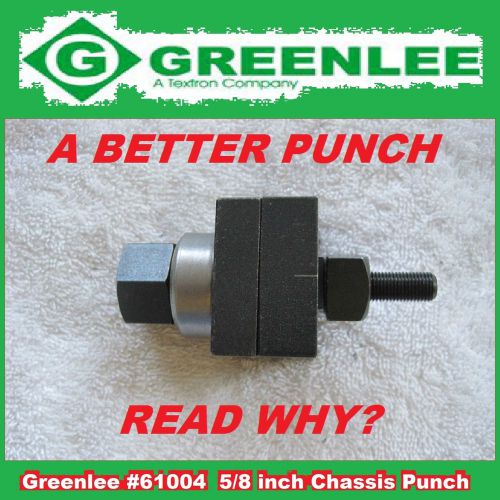 Greenlee #61004 5/8&#034; square punch &#034;cuts through heavier metal than a 731 punch &#034; for sale