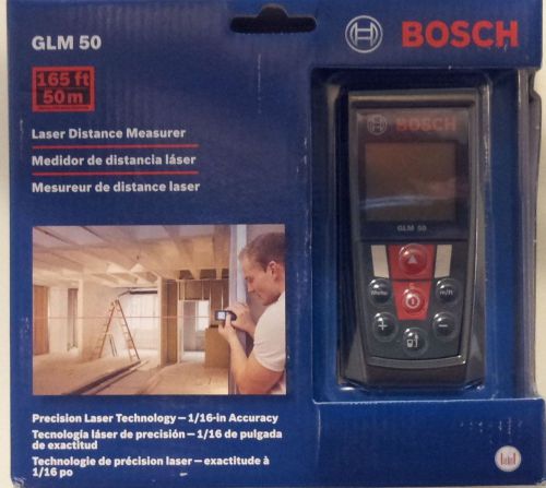 NIB 165&#039; LASER DISTANCE MEASURER Bosch Electronic Measuring Devices GLM50