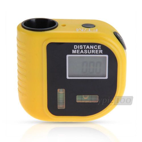 Mini handheld ultrasonic distance meter measurement level tape-shape 18m/60ft for sale