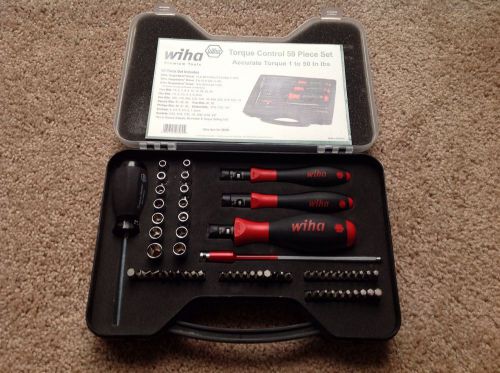 Wiha 28589 59 piece torque screwdriver and bits box set -- made in germany for sale