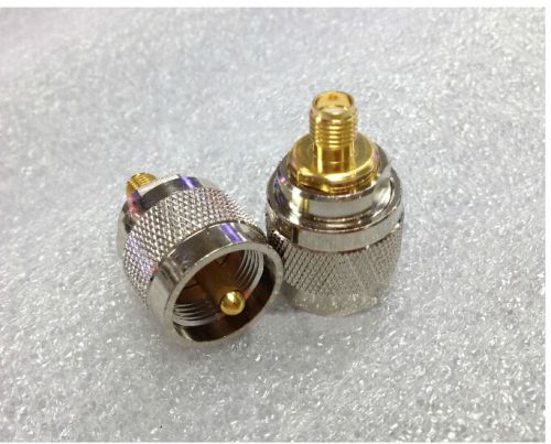 2PCS UHF Male TO SMA Female jack plug RF Antenna Connector for Intercom Adaptor