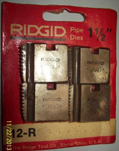 RIDGID 1-1/2&#034; NPT 12-R PIPE THREADING DIES HS O-R 11-R 111-R 31-A 00-R REF 37845