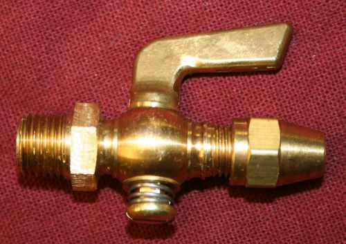 1/4 flare to 1/4 npt brass drain pet cock shut off valve fuel gas air ball pipe for sale
