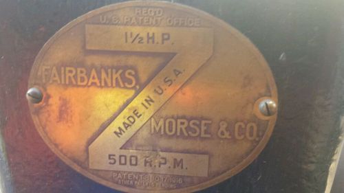 Fairbanks Morse Headless 1.5 HP Z Hit Miss engine on original cart