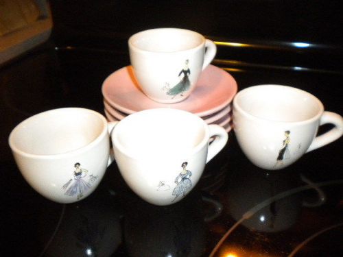 SET OF ESPRESSO COFFEE CUPS SAUCERS - MUST SELL! SEND ANY ANY OFFER!