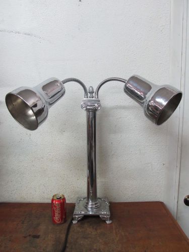 Vintage warming flex lamp buffet catering double deco machine age loft acorn for sale