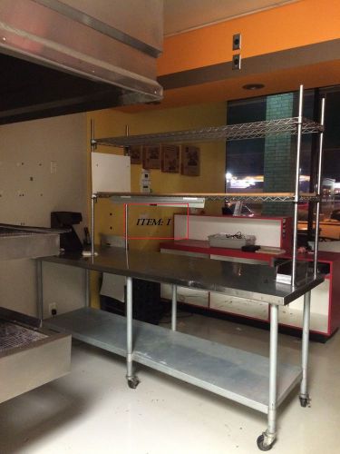 Pizza shop liquidation / food prep table mobile stainless steel with shelving for sale