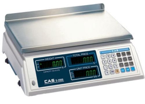 CAS S-2000 Price Computing Scale 60X0.02 lb,NTEP Legal for Trade,Brand New
