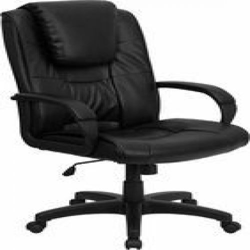 Flash Furniture GO-5301BSPEC-CH-BK-LEA-GG High Back Black Leather Executive Offi