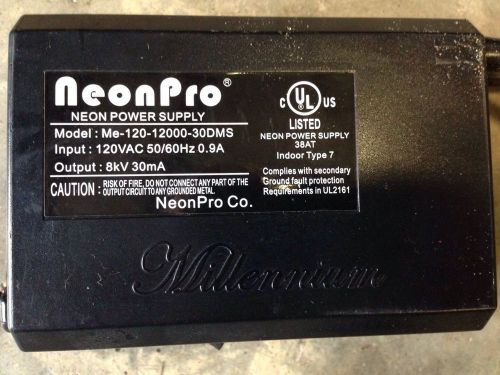 NeonPro ME-120-12000-30 NEON SIGN POWER SUPPLY TRANSFORMER - Used