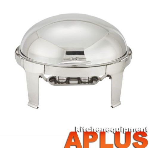 Winco vintage chafer 7 qt oval stainless steel with roll top cover model: 603 for sale