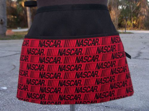 Nascar print aprons,3 pockets ,Nascar official lettering,red apron