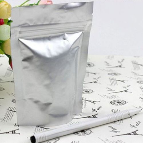 Mylar silver stand up bag foil zip lock candy bag 8x12cm/3.1x5.1 inch 100pcs #c4 for sale