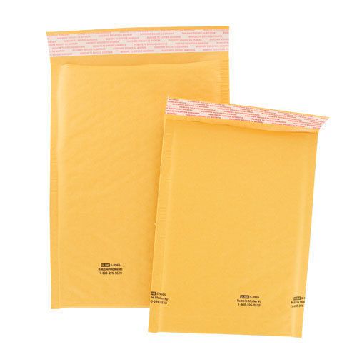 50 uline brand #0 6 x 10&#034; inch poly bubble mailers padded light yellow envelopes for sale