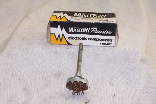 Nos mallory 3223j 3 position rotary switch non-shorting 2&#034; shaft bi016 for sale