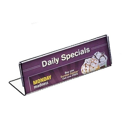 Azar 112760 8.5-Inch Weight by 2.5-Inch Height Horizontal Nameplate Acrylic S...