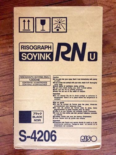 New Riso Risograph S-4206 Black Ink Tube Cartridge Refills - OEM