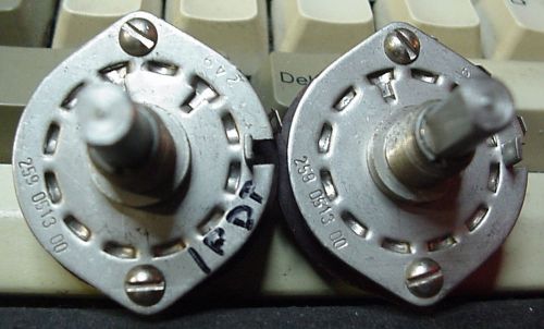 Rotary Switches 259-0513-00 Lot of 2 NOS SPDT