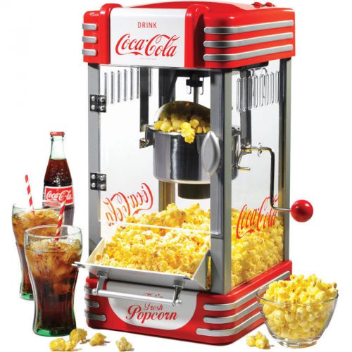 Coca cola popcorn machine maker retro coke movie counter top home theater popper for sale