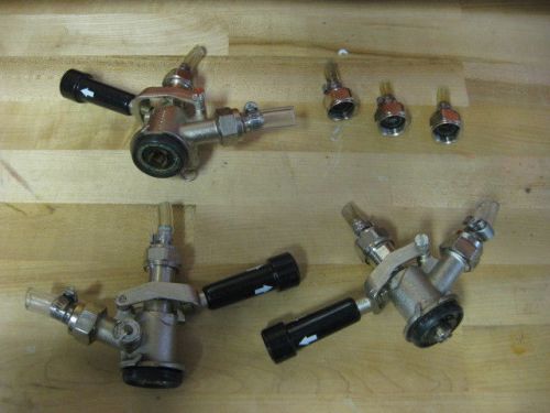 LOT OF 3 PERLICK USED KEG COUPLERS AND EXTRA FITTINGS