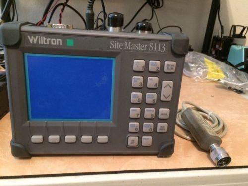 Anritsu wiltron site master s113 cable tester with rf detector probe for sale