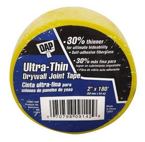 Dap ultra thin fiberglass adhesive drywall joint tape - 30% thinner 2&#034; x 180&#039; for sale