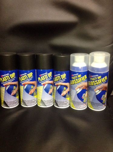 Performix Plasti Dip Spray Cans Black 11oz. 4pk plus 2pk Glossifier