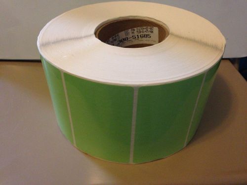 LOWRY - 4 x 2.5&#034; Green Industrial Thermal Transfer Labels- 4 Rolls