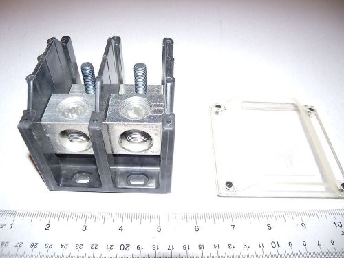 Terminal block 2 position 600v @ 380 a buss 16383-2 for sale