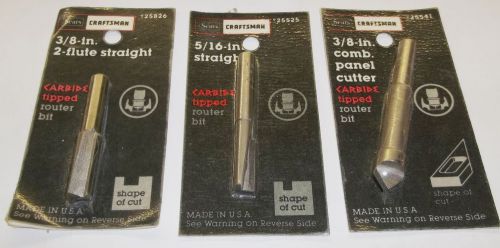 3 new craftsman router bits straight &amp; combo panel