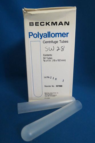 Qty 40 beckman centrifuge tubes thin wall pp 17 ml 16 x 102 mm   # 337986 for sale
