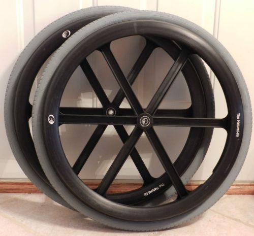 24&#034; Wheelchair Rear Mag Wheel Assembly - The Natural Fit Rims - Flat-free Tires