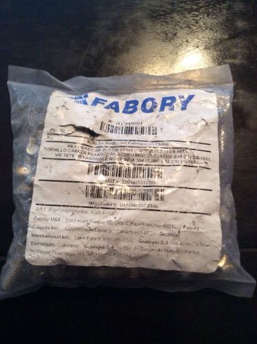 Fabroy Cap Screw, 304 Stainless 3/8-16X1, Lot Of 50, 3Auw4