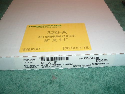 320 Fine Grit Sanding/Polishing Paper, 100, 9 x 11 Sheets. New in unopened Box.