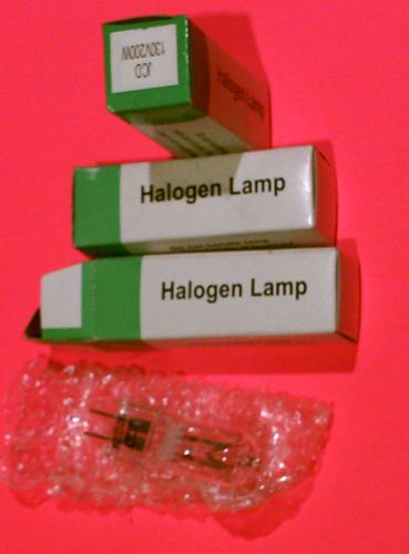Lot of 3 halogen bulbs jcd 130v 200w 130 volt 200 watt bi-pin lamp new light for sale