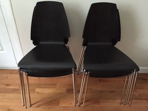 Black VILMAR chairs from IKEA - lot of 10