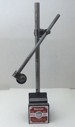 Starrett 657 Magnetic Base Complete Set with Base, Upright Post, Rod, Attachment