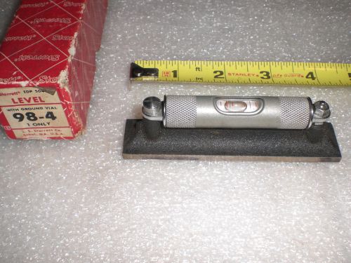 L.S. Starrett 4&#034; Machinists&#039; Level with Ground and Graduated Vial 98-4 EDP 50440