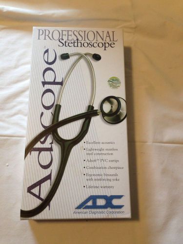 Stethoscope, Adscope Professional AD603, NEW IN BOX with accessory name tag kit